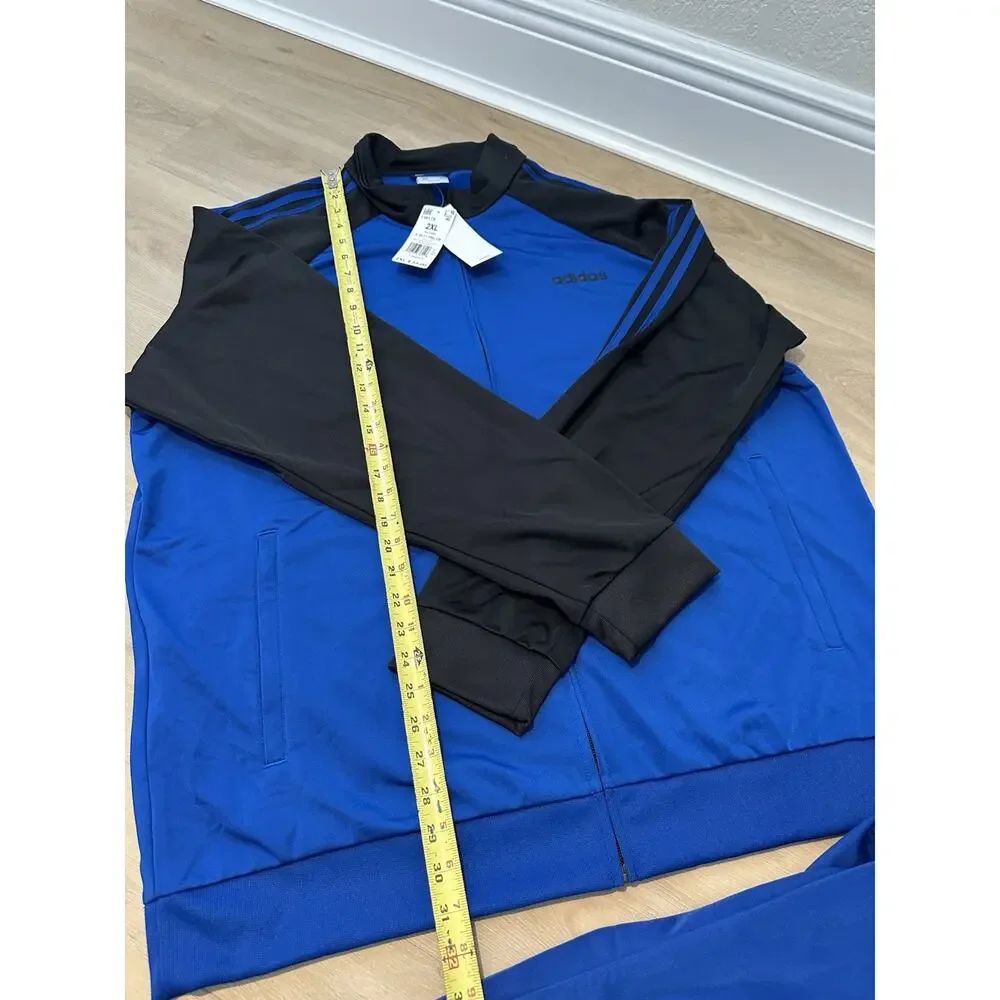 Adidas Essential Men's 3-Stripes Track Jacket Pants Collegiate Royal/Black 2XL